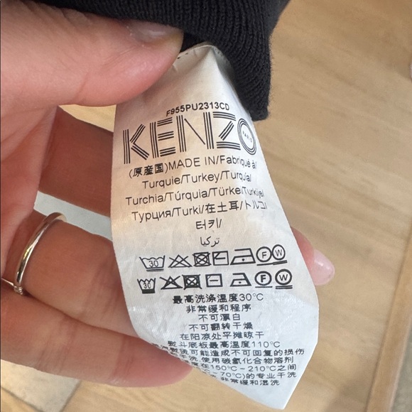 NWOT KENZO Paris Colorblock Knit Sweater Blue Red Black Size M - Picture 7 of 7